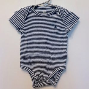 Baby Gap blue and white stripped onesie